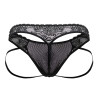 CandyMan String Sexy Dentelle Rati Noir